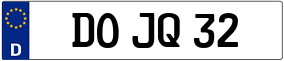 Trailer License Plate